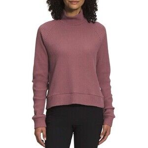 The North Face Women Size L Chabot Waffle Knit Mock Neck Top Athleisure Everyday